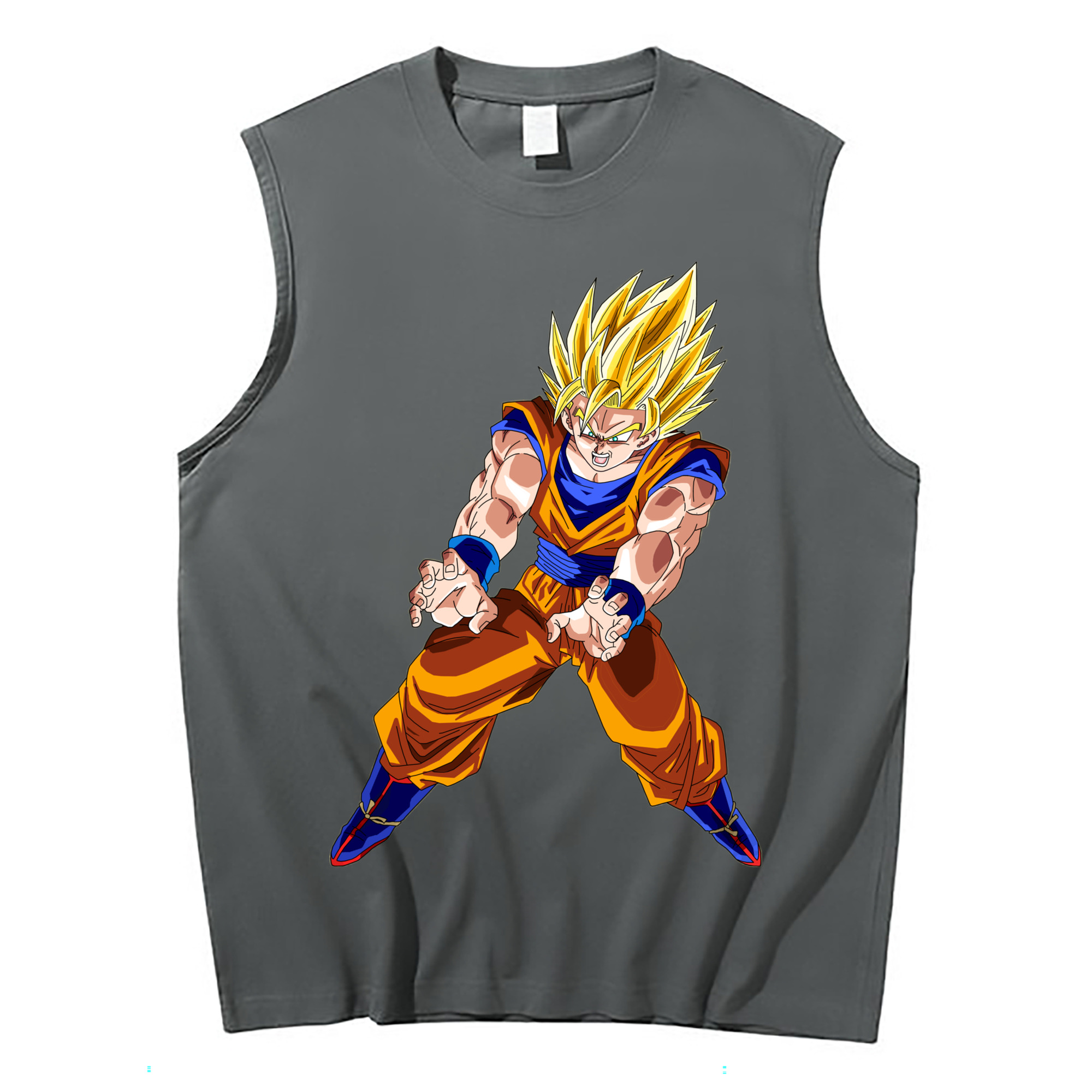 （画像用） ドラゴンボール 孫悟空（そん ごくう）Son Goku カカロット DRAGON BALL Kakarotto コットン100％タンクトップ（フロントプリント）